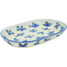 Polish Pottery Platter 11&quot; Blue Berry Special UNIKAT