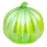 Glass Pumpkin Figurine 8&quot; Green