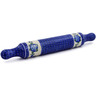 Polish Pottery Rolling Pin 18&quot; Blue Poppies