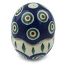 Polish Pottery Salt and Pepper Set 3&quot; Peacock Leaves
