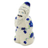Polish Pottery Santa Claus Figurine 7&quot; Blue Poppies