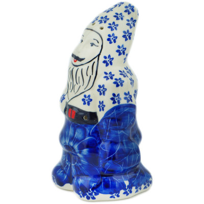Polish Pottery Santa Claus Figurine 7&quot; Divine Cobalt UNIKAT