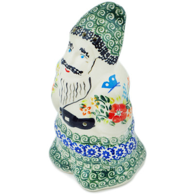 Polish Pottery Santa Claus Figurine 7&quot; Ring Of Meadow Flowers