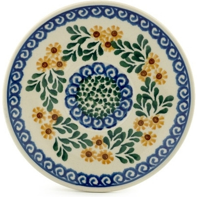 Polish Pottery Saucer 6&quot; Summer Day