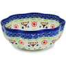 Polish Pottery Scalloped Fluted Bowl 10&quot; Texas State