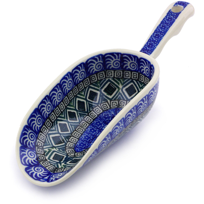 Polish Pottery Scoop 9&quot; Sun And Stars