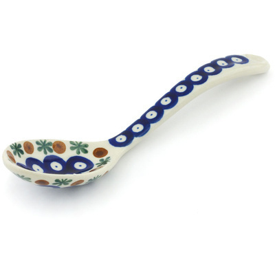 Polish Pottery Serving Spoon 9&quot; Mosquito