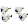 Polish Pottery Set of 4 Drawer Pull Knobs Wild Blueberry