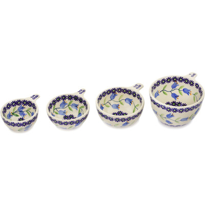 Polish Pottery Set of 4 Measuring Cups Sweet Dreams