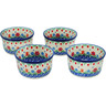 Polish Pottery Set of 4 ramekin bowls Babcia&#039;s Garden