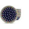 Polish Pottery Set of 6 Bowls 7&quot; Americana