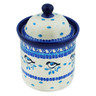 Polish Pottery Small Canister 6&quot; Winter Sparrow