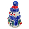 Polish Pottery Snowman Figurine 4&quot; Winter Sights UNIKAT