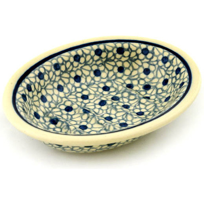 Polish Pottery Soap Dish 5&quot; Daisy Stampede