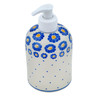 Polish Pottery Soap Dispenser 5&quot; Blue Zinnia