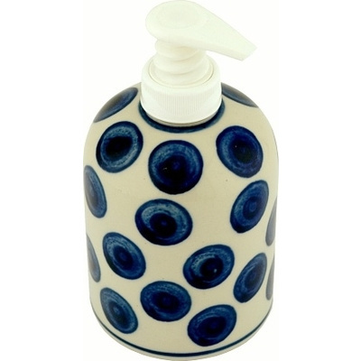 Polish Pottery Soap Dispenser 5&quot; Bold Polka Dots