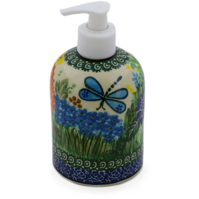 Polish Pottery Soap Dispenser 5&quot; Garden Delight UNIKAT