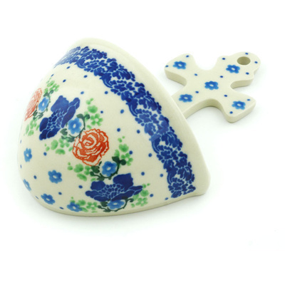 Polish Pottery Stoup 5&quot; Flower Passion