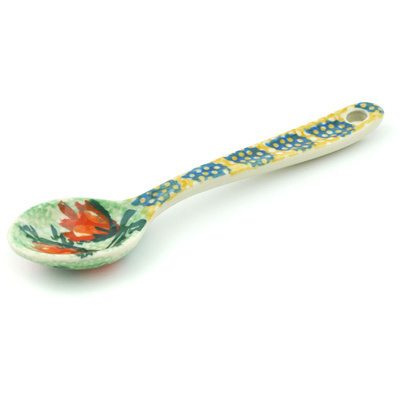 Polish Pottery Sugar Spoon Marvellous Ideal UNIKAT