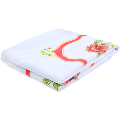 Textile Table Cloth 87&quot; Red Poppy