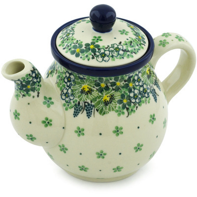 Polish Pottery Tea or Coffee Pot 20 oz Country Dream UNIKAT