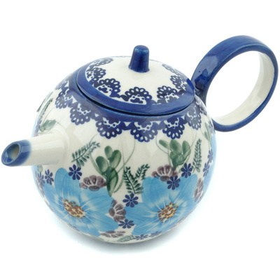 Polish Pottery Tea or Coffee Pot 22 oz Soft Touch UNIKAT
