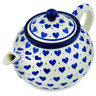 Polish Pottery Tea or Coffee Pot 3&frac12; cups Hearts Delight