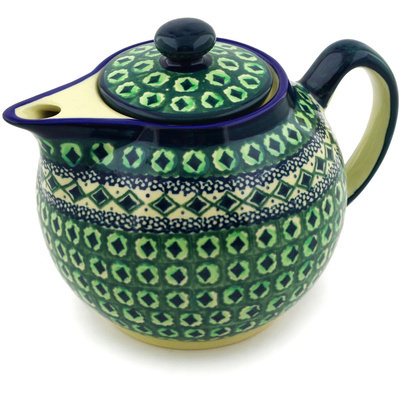 Polish Pottery Tea or Coffee Pot 39 oz Tamborine