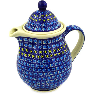 Polish Pottery Tea or Coffee Pot 57 oz Harbor Lights