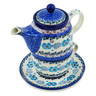 Polish Pottery Tea Set for One 17 oz Blooming Blues