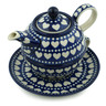 Polish Pottery Tea Set for One 22 oz Heart To Heart