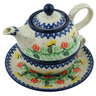 Polish Pottery Tea Set for One 22 oz Vine Of Love