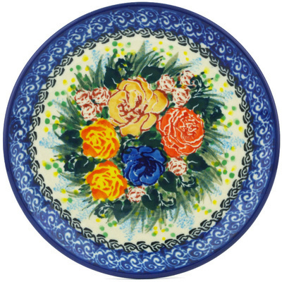 Polish Pottery Toast Plate Flowering Spring UNIKAT