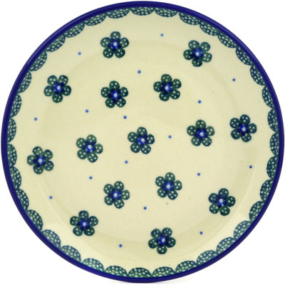 Polish Pottery Toast Plate Paper Flowers