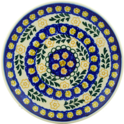 Polish Pottery Toast Plate Wild Wreath