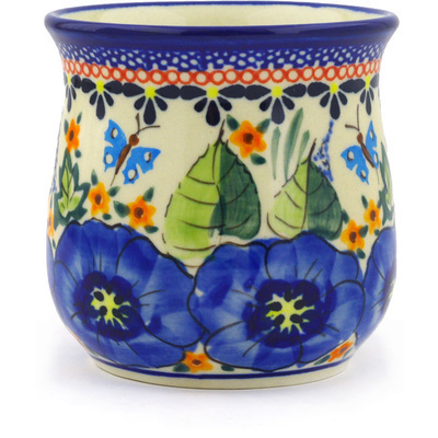 Polish Pottery Tumbler 10 oz Spring Splendor UNIKAT