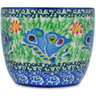 Polish Pottery Tumbler 6 oz Ring Of Flowers UNIKAT