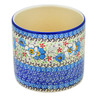 Polish Pottery Utensil Jar 5&quot; Flower Crown UNIKAT