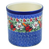 Polish Pottery Utensil Jar 6&quot; Scarlet Flora UNIKAT