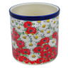 Polish Pottery Utensil Jar 6&quot; Spring Blossom Harmony UNIKAT
