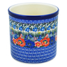 Polish Pottery Utensil Jar 6&quot; Touch Of Beauty UNIKAT