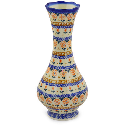 Polish Pottery Vase 11&quot; Amarillo
