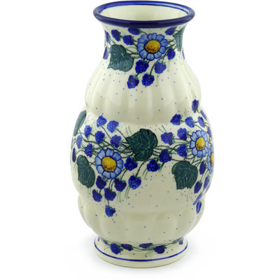 Polish Pottery Vase 12&quot; UNIKAT