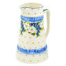 Polish Pottery Vase 13&quot; Floating Florals UNIKAT