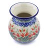 Polish Pottery Vase 4&quot; Crimson Bells