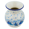 Polish Pottery Vase 4&quot; Snowy Village UNIKAT