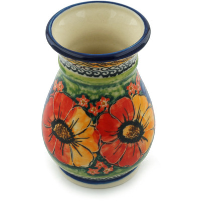 Polish Pottery Vase 5&quot; Bright Beauty UNIKAT