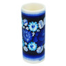 faience Vase 5&quot; Cobalt Flowers