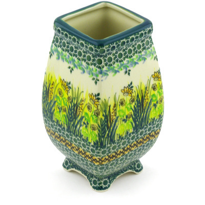 Polish Pottery Vase 6&quot; Country Harvest UNIKAT