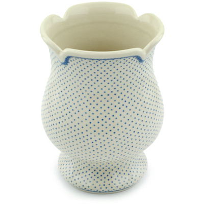 Polish Pottery Vase 7&quot; Polka Dot UNIKAT